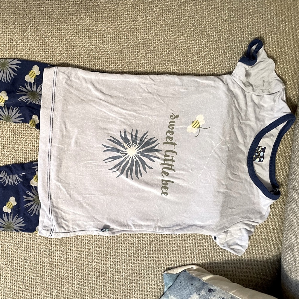 Kickee Pants, sweet bee PJs, 3T